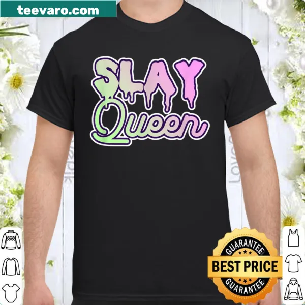 Kawaii style design with 'Slay Queen' text on a t-shirt