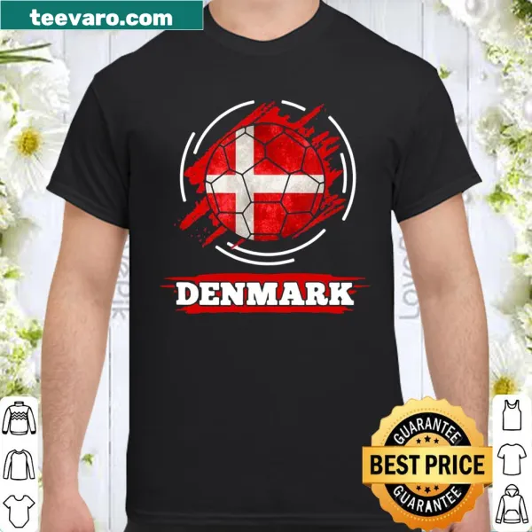 Shirt featuring Denmark's national flag for soccer fans