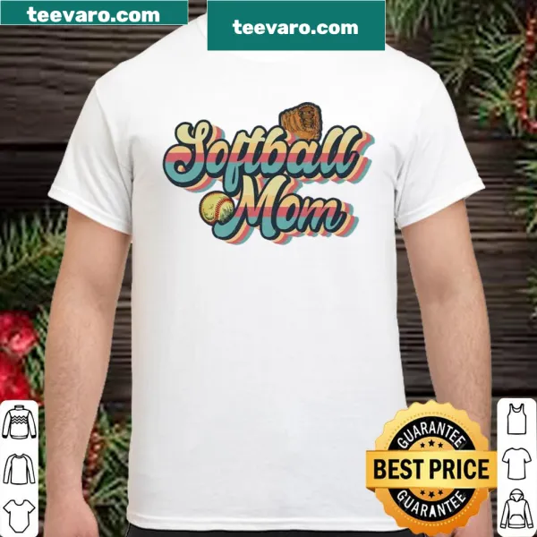 Softball Mom shirt featuring bold typography in a simple design