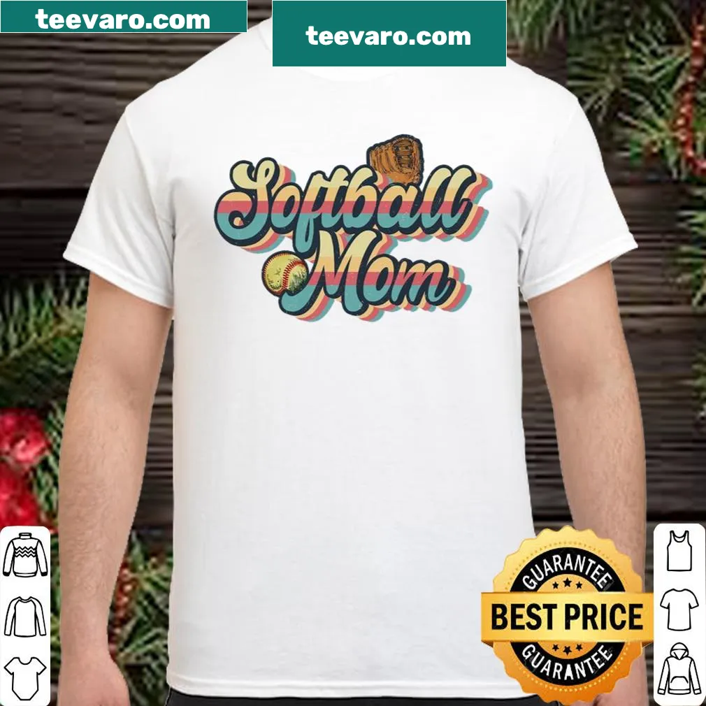 Softball Mom shirt featuring bold typography in a simple design