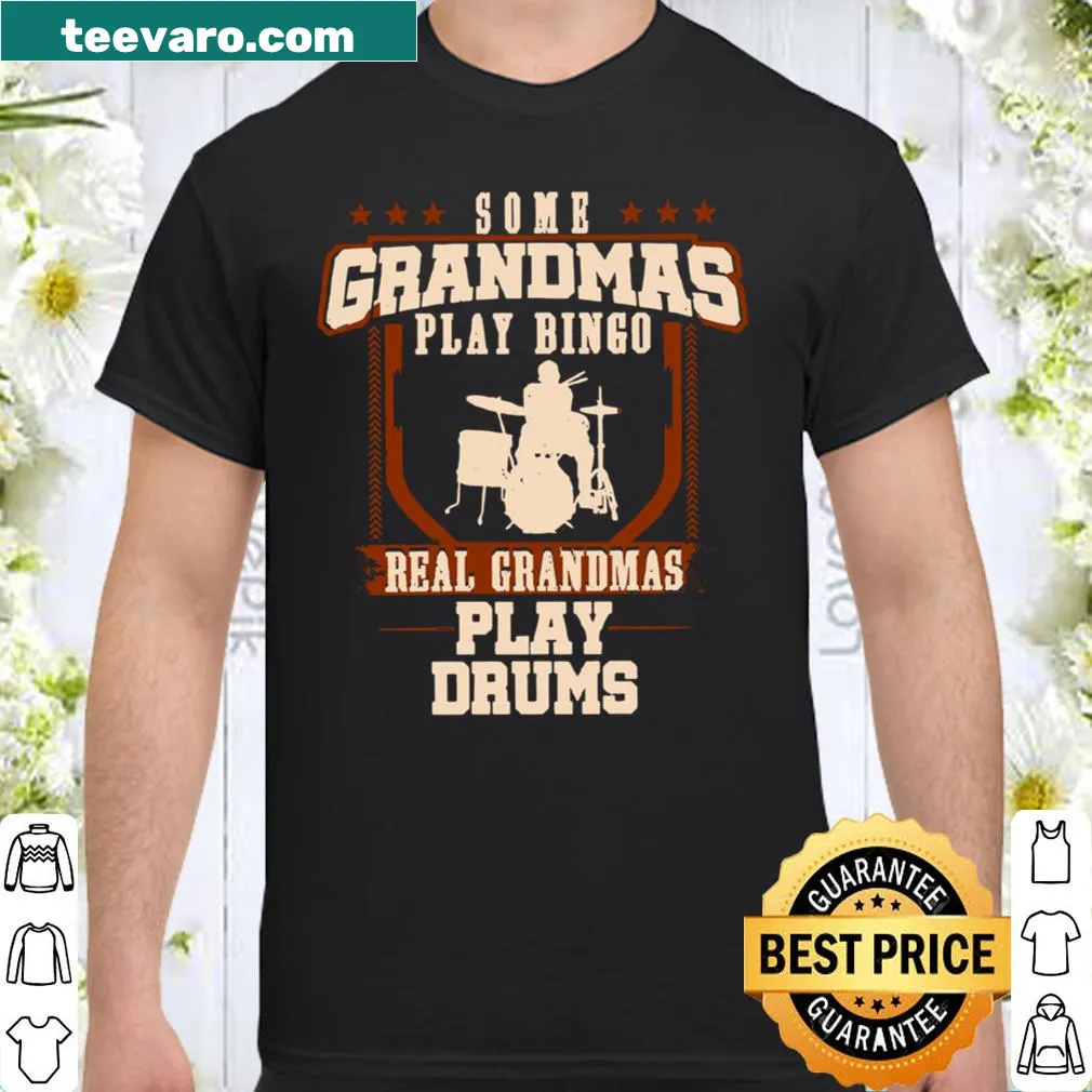 Funny shirt for grandmas who love music and play drums