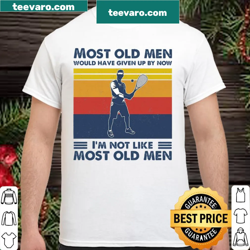 Bold typography shirt for active seniors who love tennis