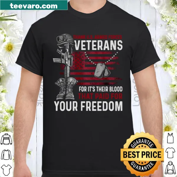 Tribute shirt honoring U.S Armed Forces Veterans with a proud message