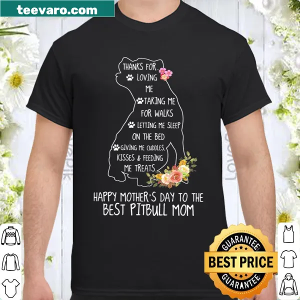 Typography shirt celebrating Pitbull moms with a heartfelt message
