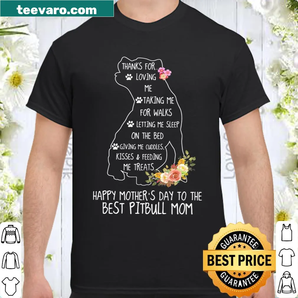 Typography shirt celebrating Pitbull moms with a heartfelt message