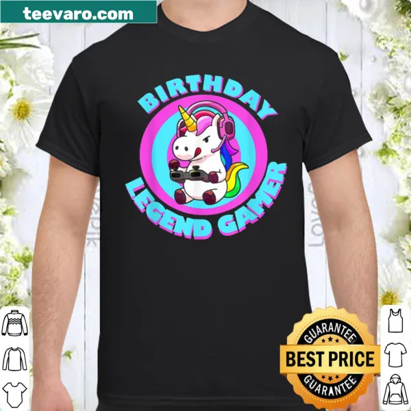 Birthday shirt featuring a cute unicorn design for girls
