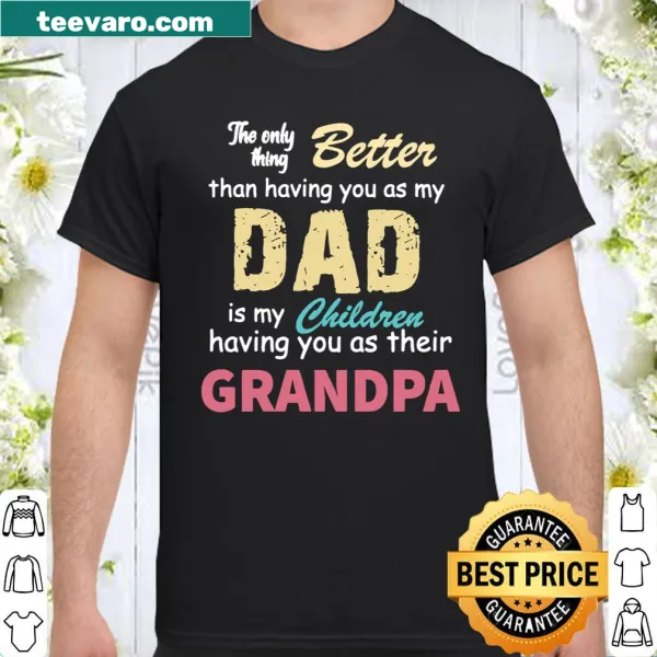 Sentimental shirt for grandfathers, expressing love for grandchildren.