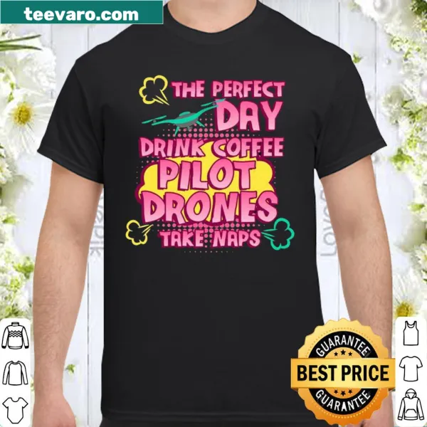 Shirt celebrating drone piloting and aerial photography.