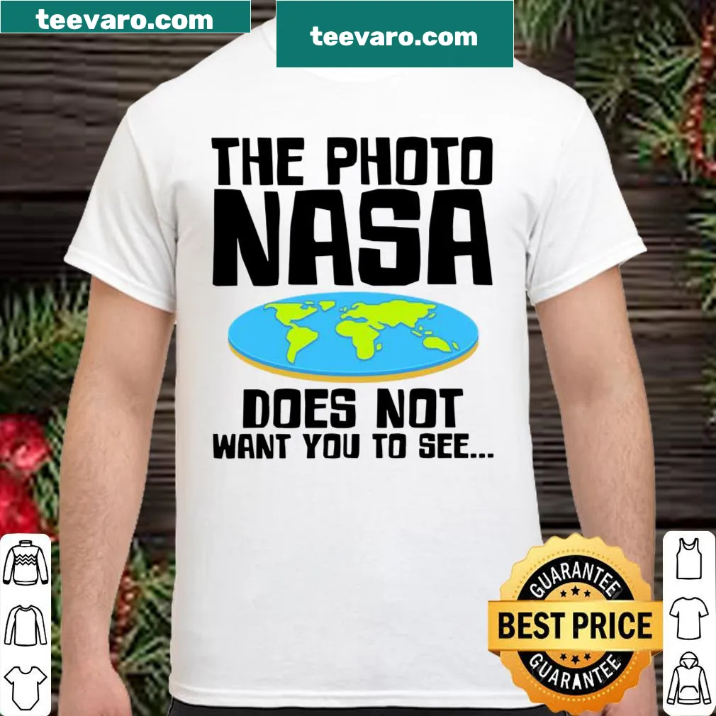 NASA conspiracy-themed t-shirt with bold text