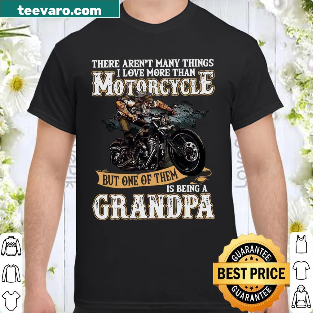 Shirt for grandpas who love motorcycles, featuring a heartfelt message