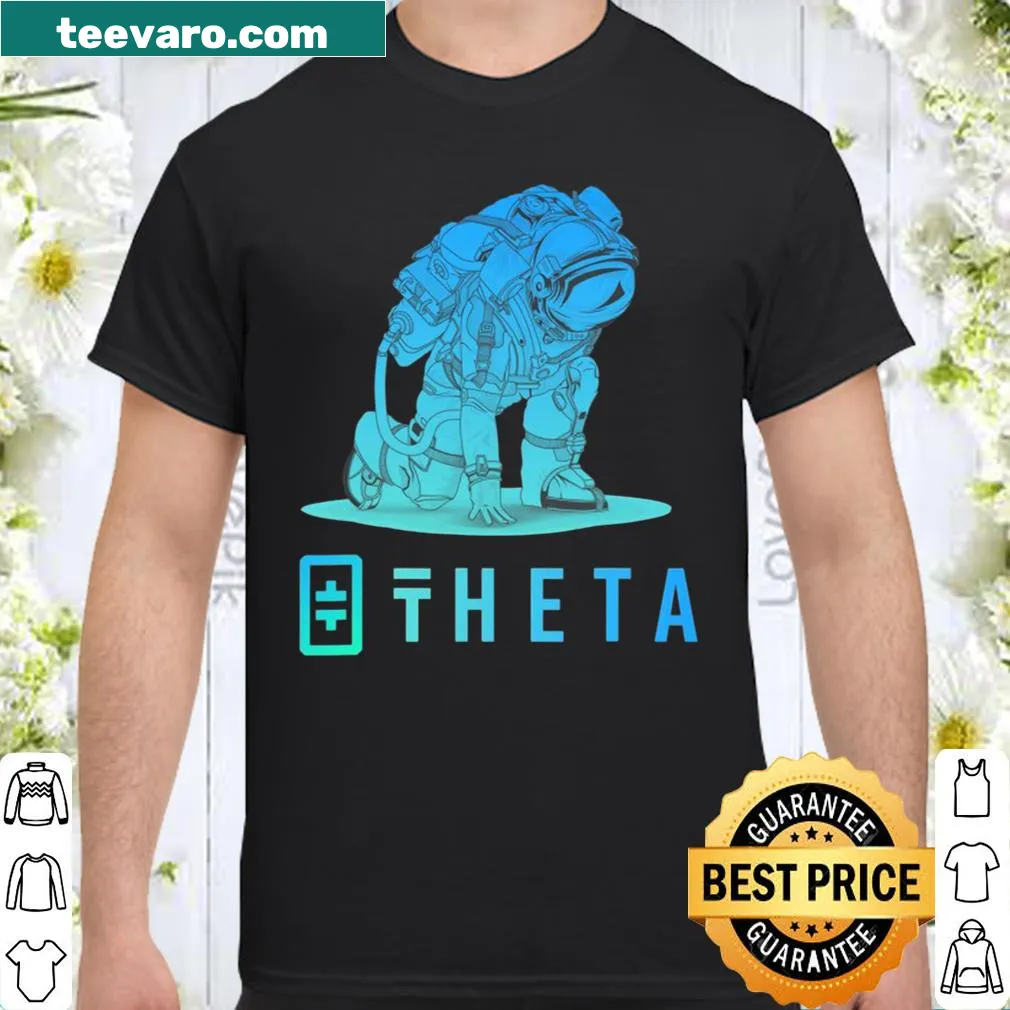 Shirt featuring Theta Crypto Coin logo for cryptocurrency enthusiasts