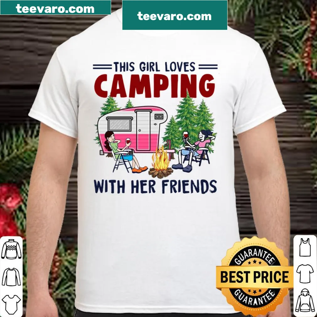 Text design 'This Girl Loves Camping With Her Friends'