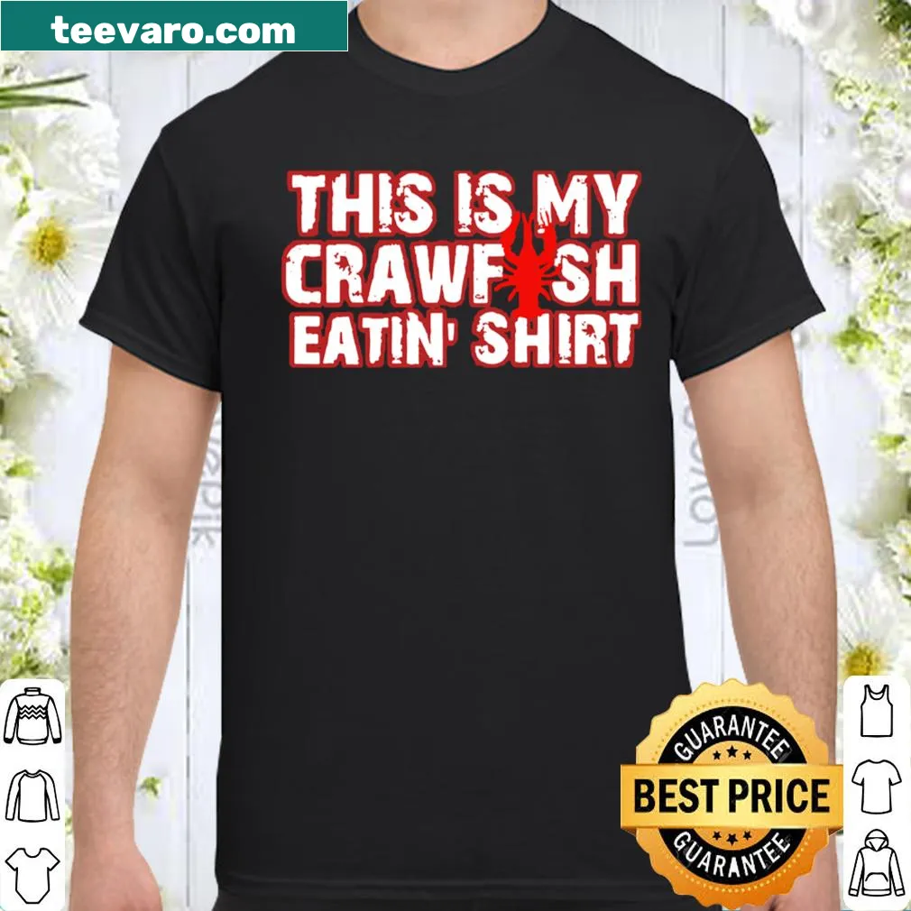 Playful shirt stating love for eating crawfish