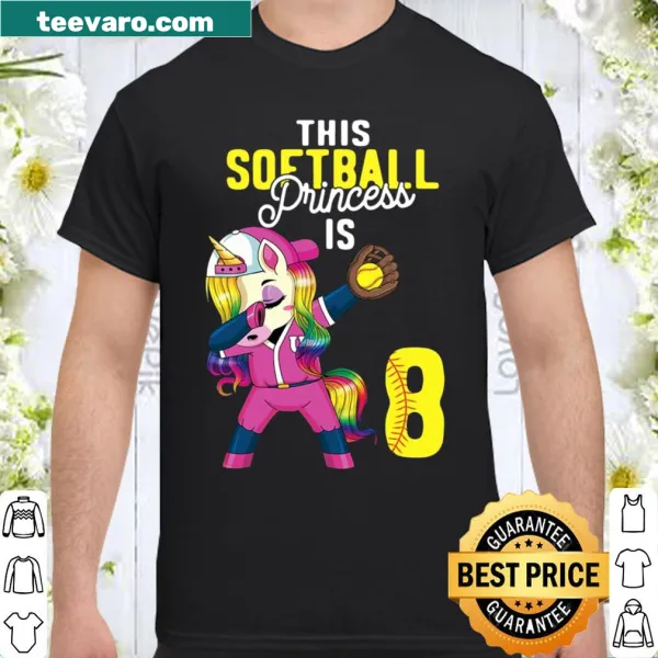 Cute shirt for an 8th birthday featuring a dabbing unicorn