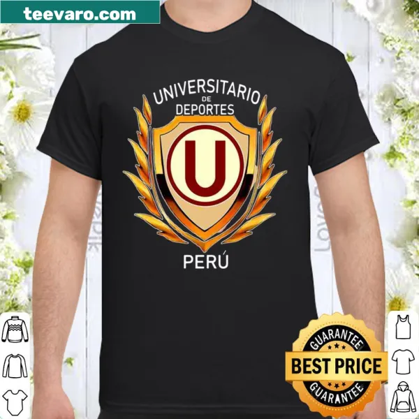 Shirt featuring the name 'Universitario de Deportes Soccer Club Peru' in bold typography