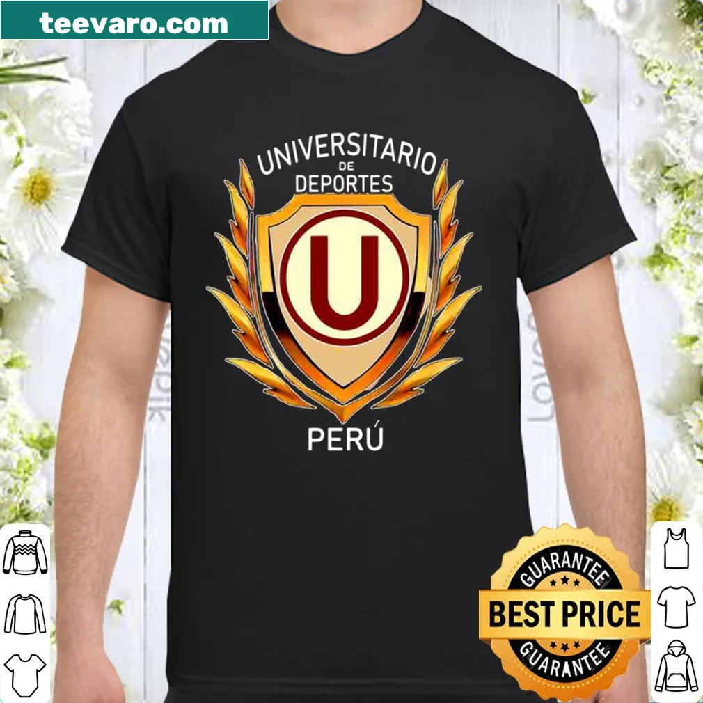 Shirt featuring the name 'Universitario de Deportes Soccer Club Peru' in bold typography