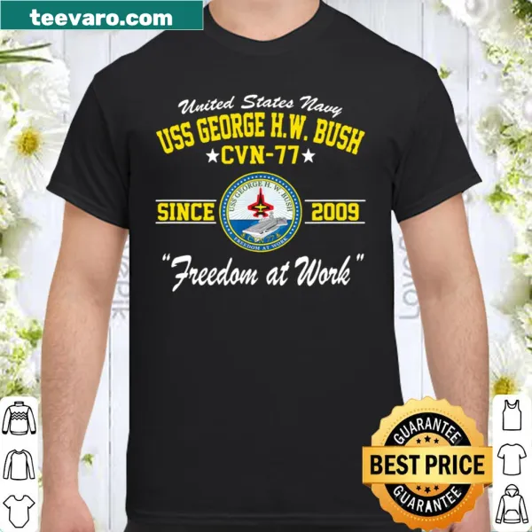 Graphic of USS George H.W. Bush aircraft carrier for military pride.
