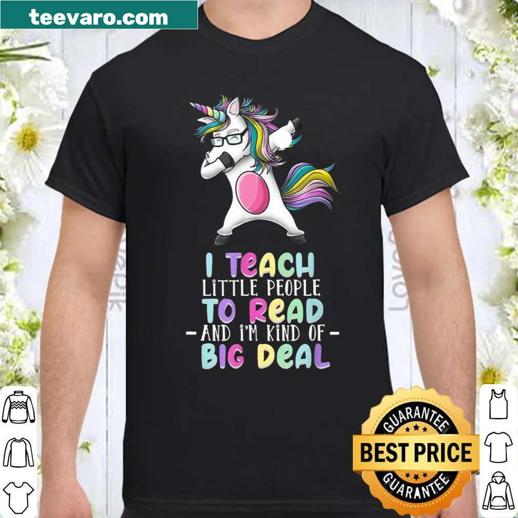 Cute unicorn teacher shirt with a fun message