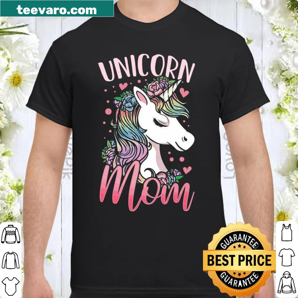 Illustrated shirt with a unicorn and heartfelt mom message