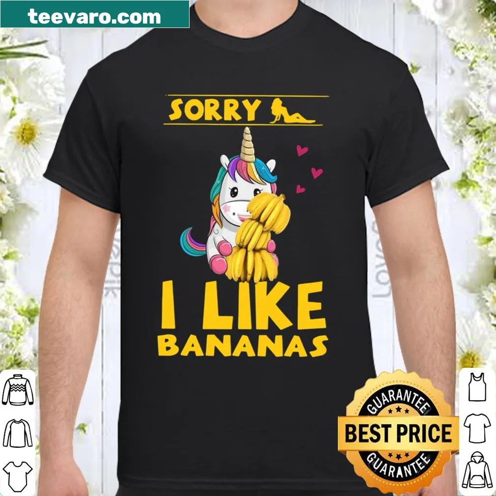 Playful unicorn graphic t-shirt with banana text.