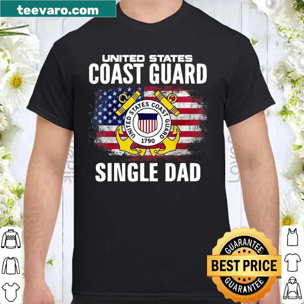 American Coast Guard veteran shirt with US flag design