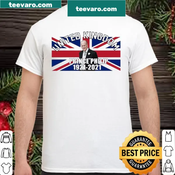 Vintage-style shirt commemorating Prince Philip with the years of his life.