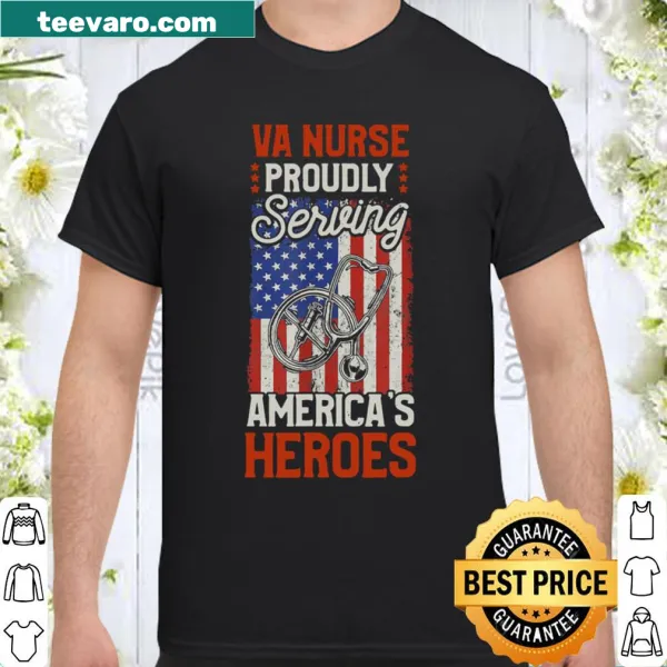 Nurse t-shirt with text celebrating service to America's veterans