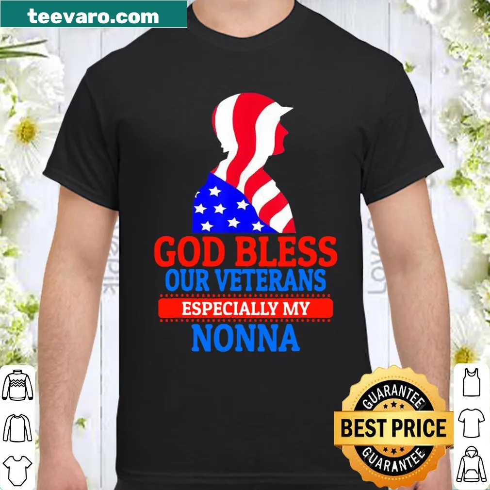 Typography shirt that highlights proud veteran nonna status