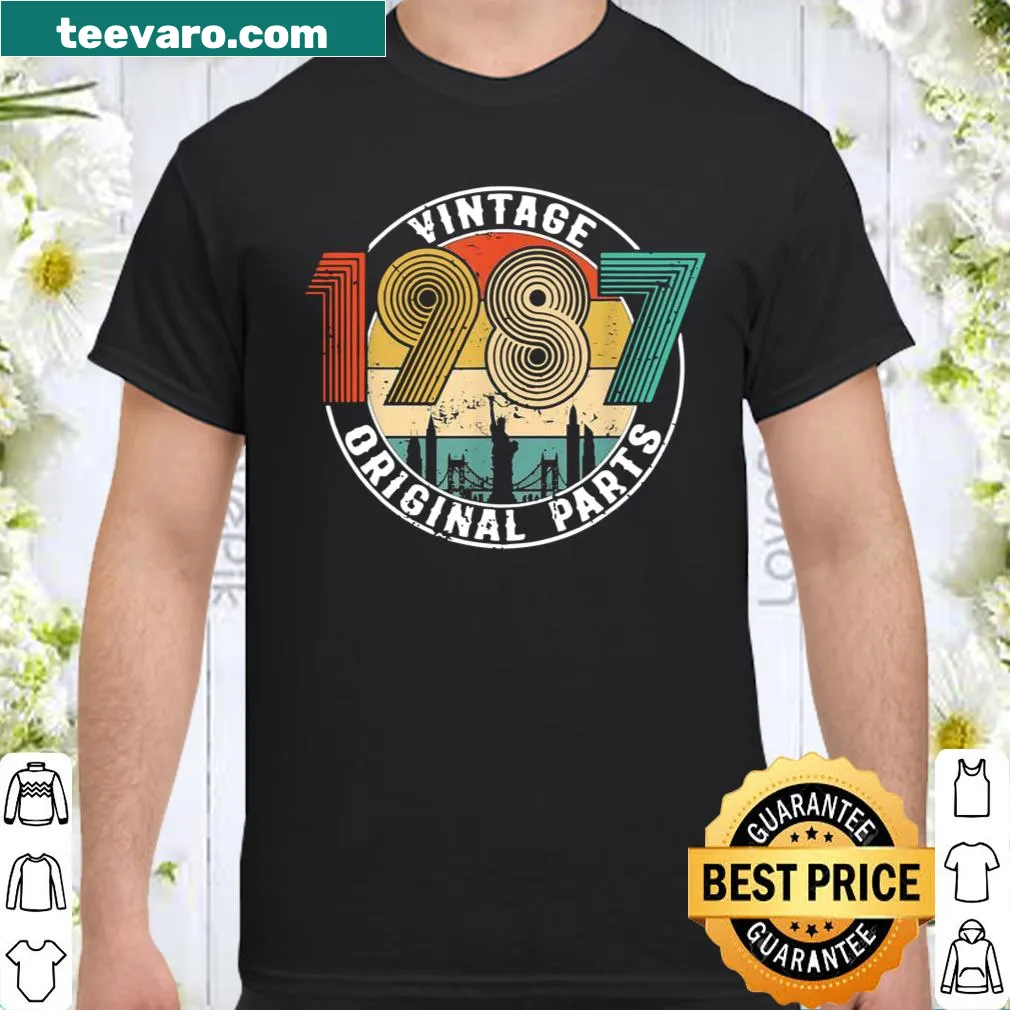 Vintage birthday shirt for 1987 birth year celebrating age