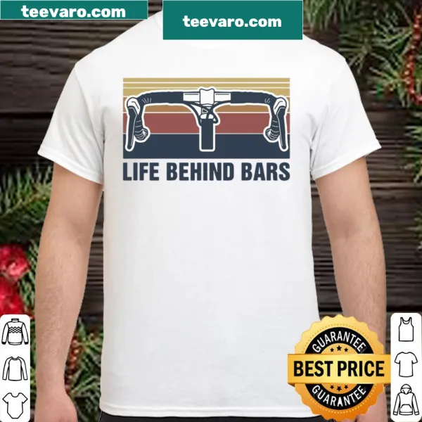 Vintage cycling shirt with 'Life Behind Bars' text