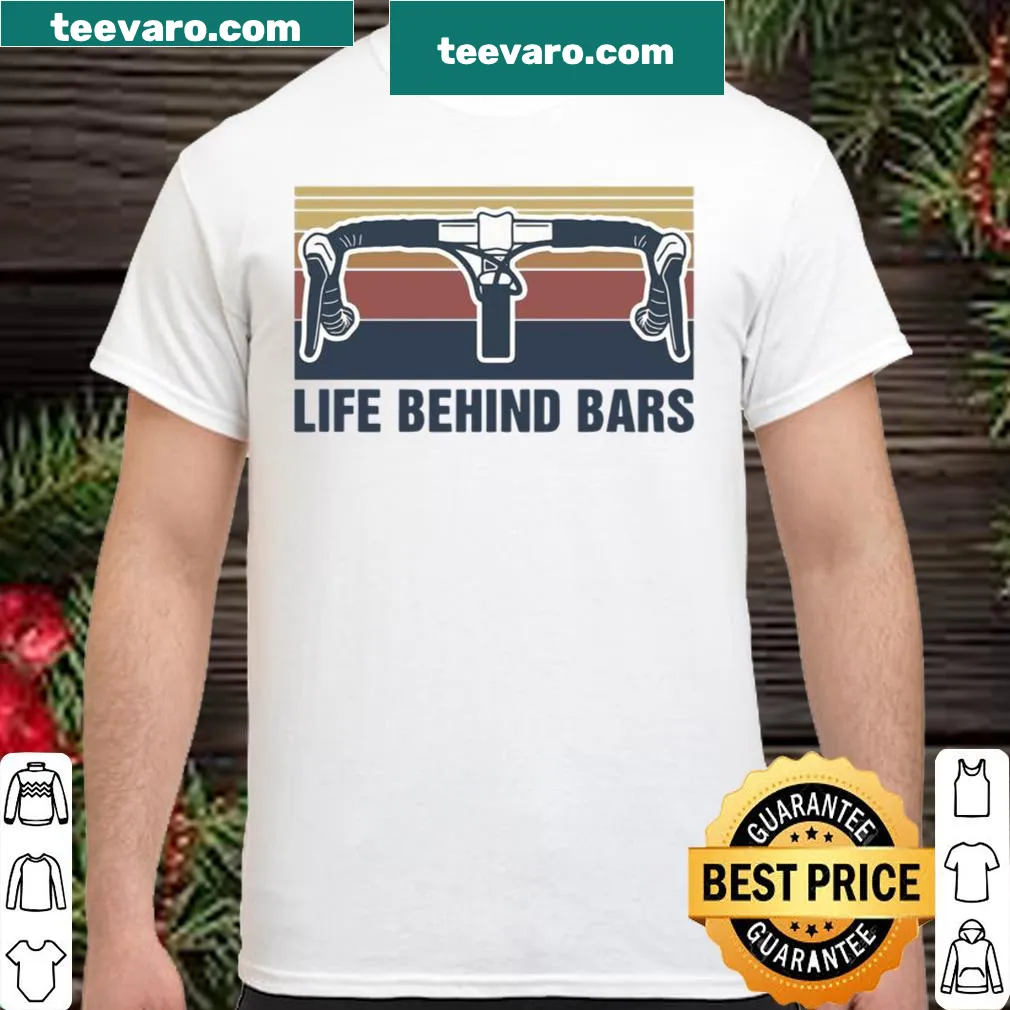 Vintage cycling shirt with 'Life Behind Bars' text