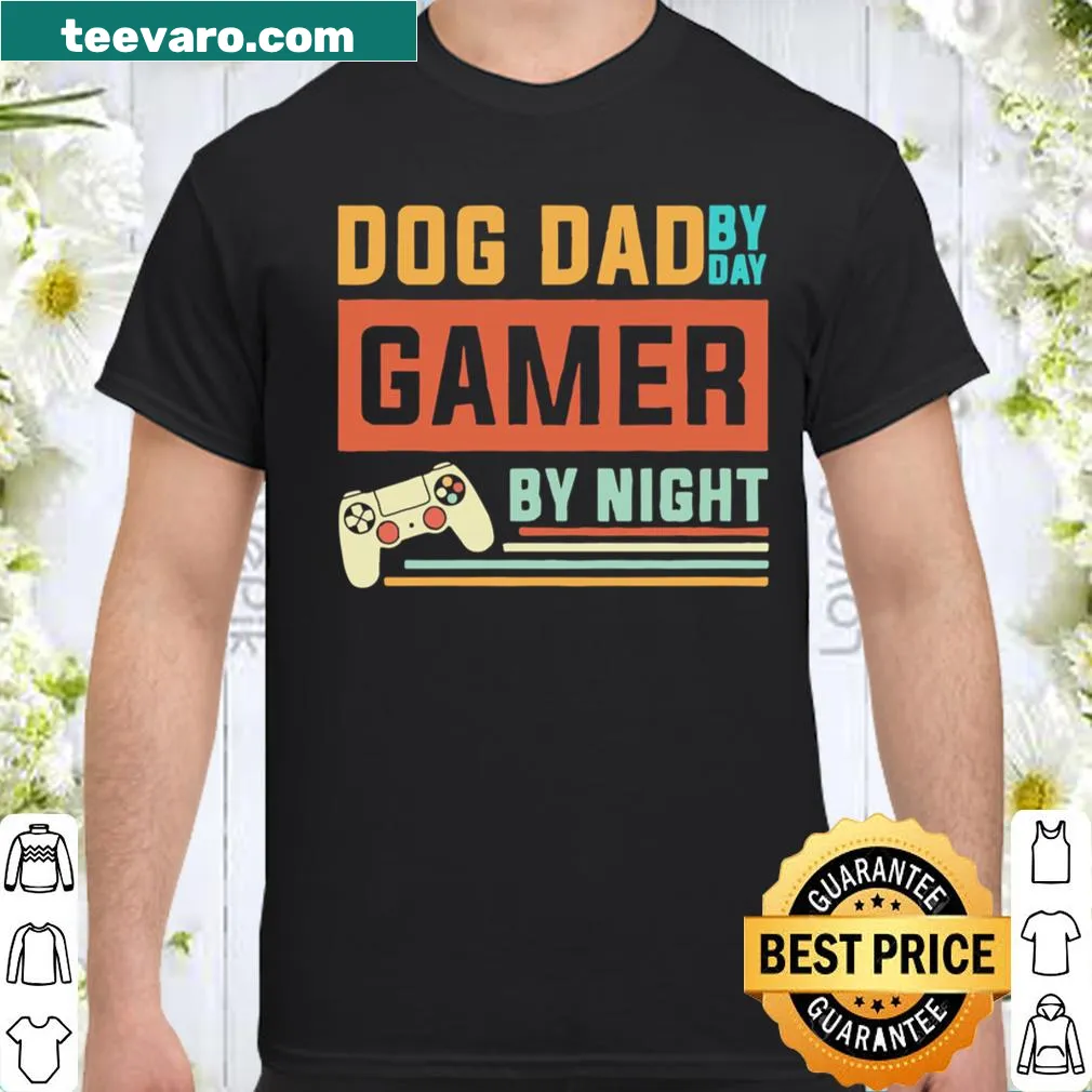 Vintage shirt for dog lovers and gamers with humorous design