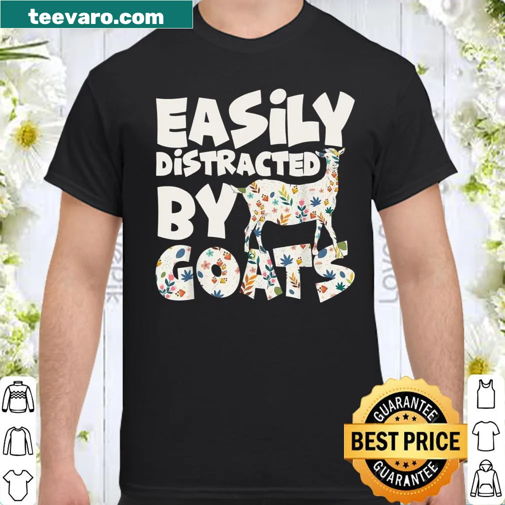 Vintage goat and flowers graphic on a farming shirt