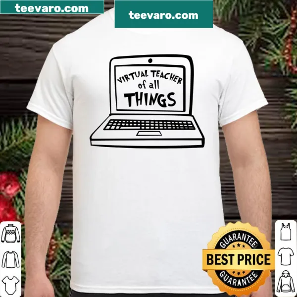 Text-based shirt celebrating virtual teaching
