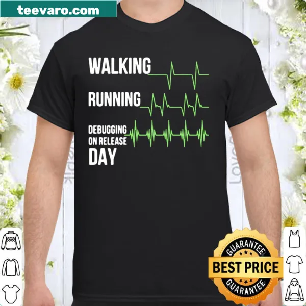 Humorous programmer shirt about debugging on release day