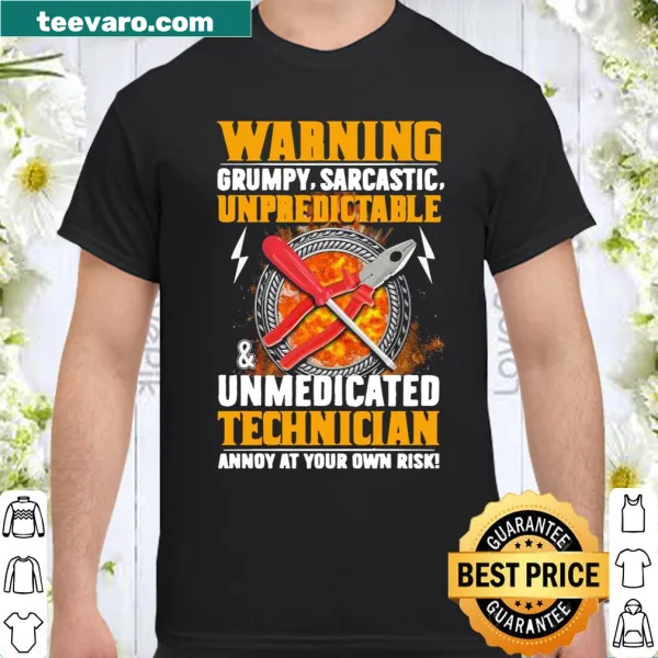 Warning shirt for grumpy and sarcastic technicians