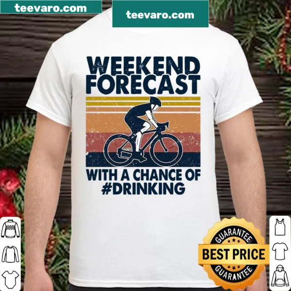 Typography t-shirt with a weekend drinking forecast