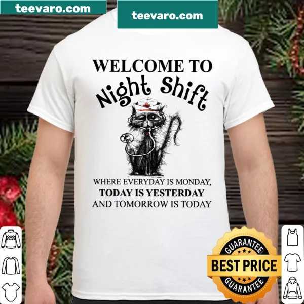 Funny shirt for night shift workers with humorous text