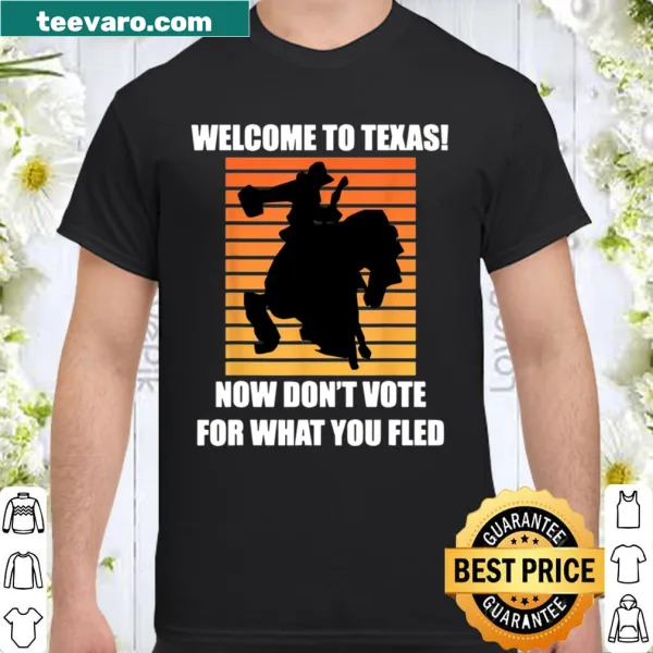 Bold Texas-themed shirt with a humorous political message