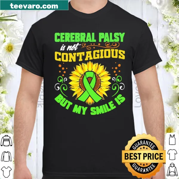 Sunflower graphic shirt supporting Cerebral Palsy awareness