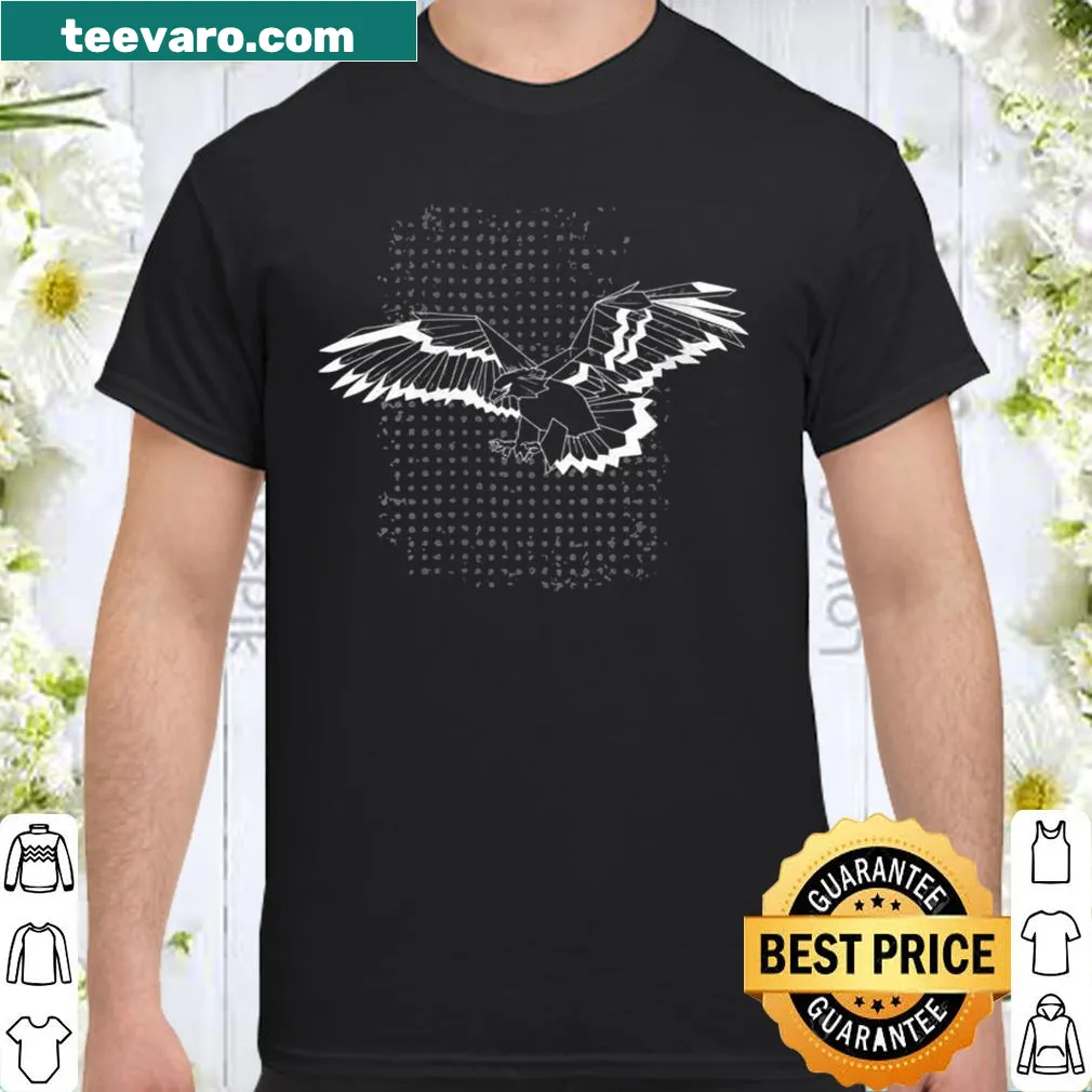 Geometric falcon and hawk graphic t-shirt for falconry enthusiasts