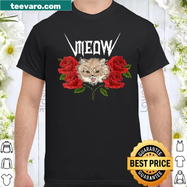 Heavy metal cat design shirt for women