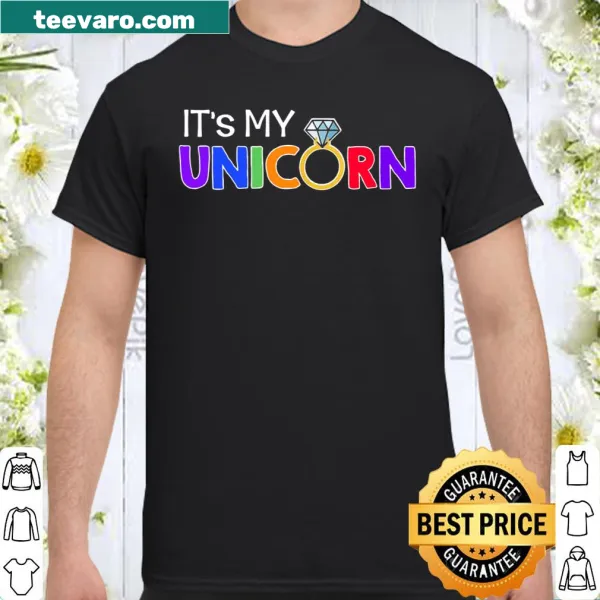 Whimsical shirt with It's My Unicorn Ring Bomb text
