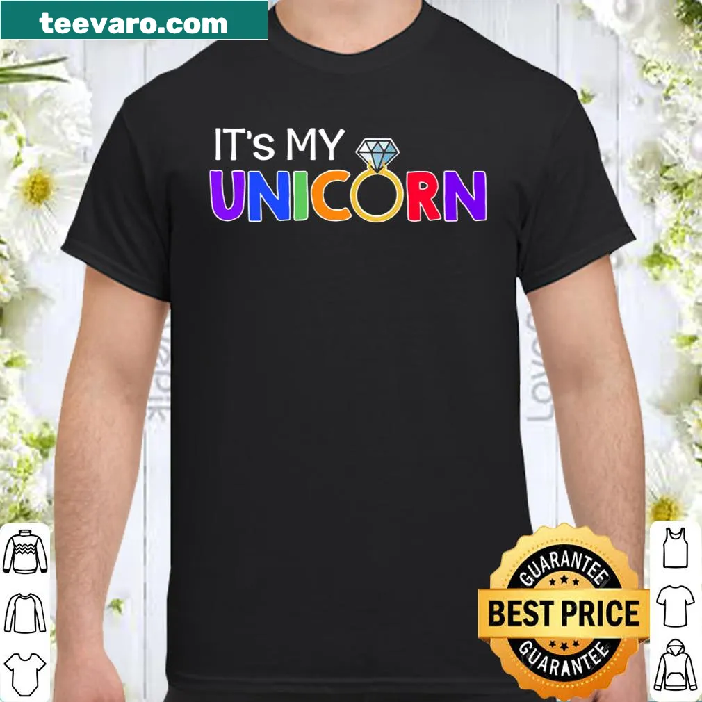 Whimsical shirt with It's My Unicorn Ring Bomb text