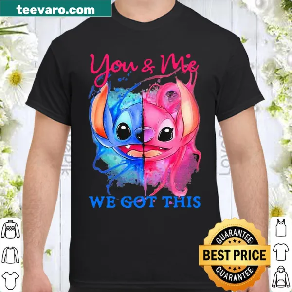 Cute shirt with supportive typography in blue and pink