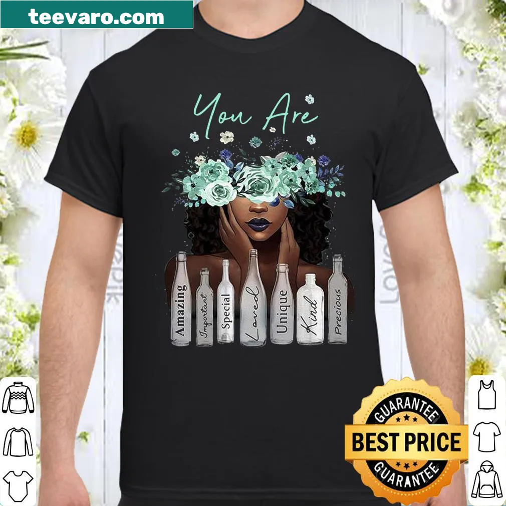 Uplifting shirt with positive affirmations for daily wear.