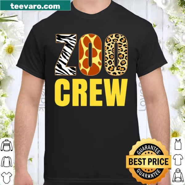 Zoo Crew shirt featuring a playful design with cartoon animals