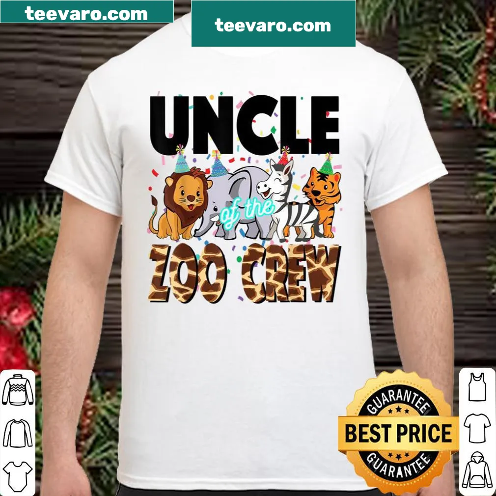 Zoo jungle themed shirt with 'UNCLE' text