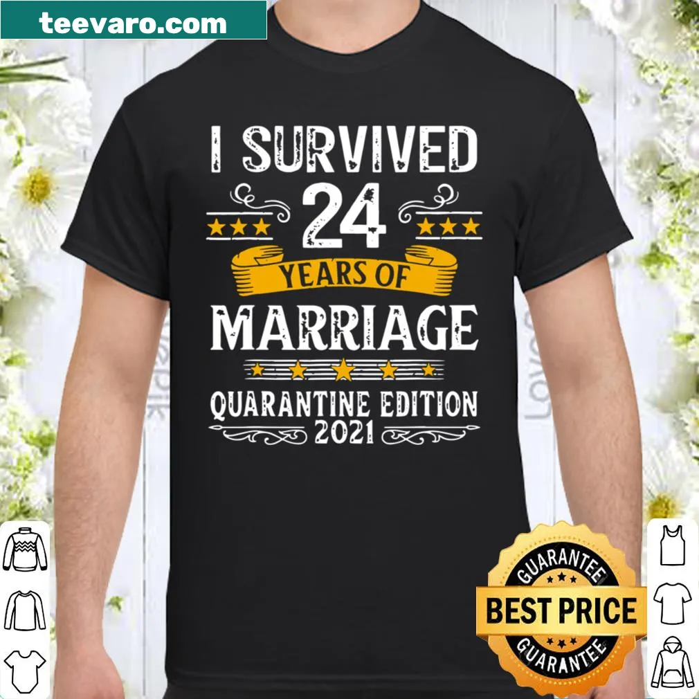 Celebratory shirt for 24th wedding anniversary with sentimental text