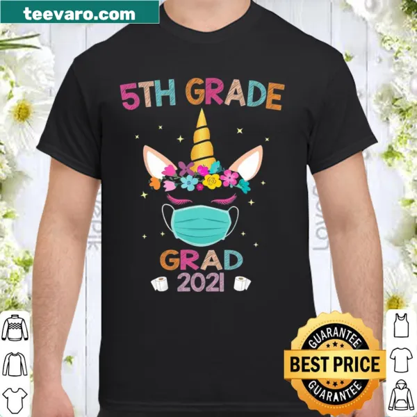 Graduation shirt for girls featuring a unicorn and mask